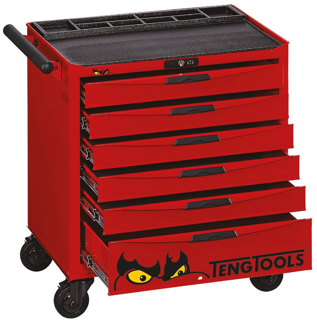 Teng Tools asennusvaunu 6ltk lukolla, ABS-kansi TCW806N