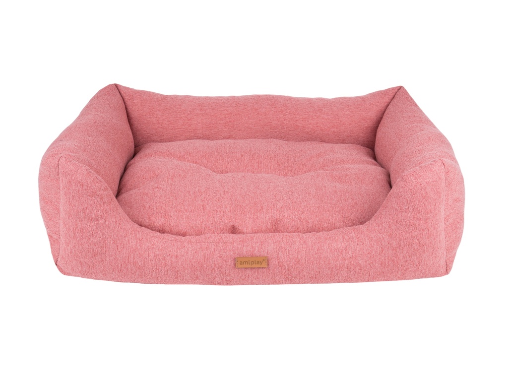 Amiplay Montana koiranpeti sohva M 68x56x18cm vaaleanpunainen