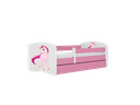 Babydreams lastensänky 160x80cm säilytyslaatikolla - Yksisarvinen, vaaleanpunainen