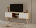 Kocot Toronto TV-taso 120cm, valkoinen/beige