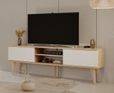 Kocot Toronto TV-taso 160cm, valkoinen/beige