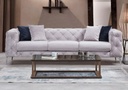 Chic Home Aino 3-istuttava sohva 237 cm, vaaleanharmaa