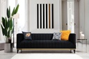 Chic Home Birgitta 3-istuttava sohva 222 cm, musta
