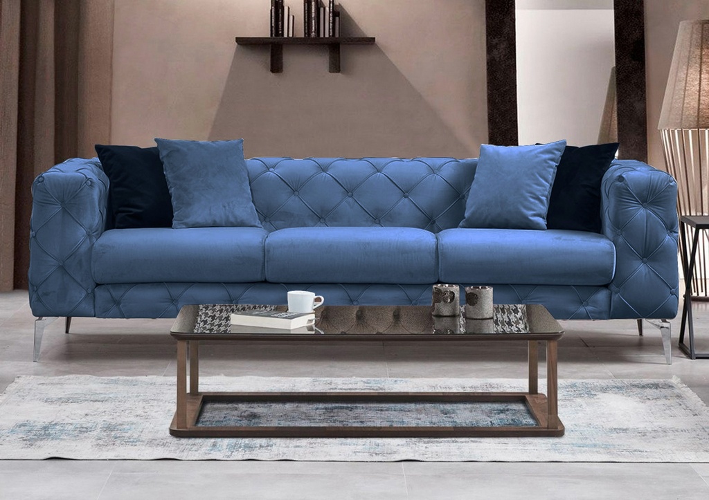 Chic Home Aino 3-istuttava sohva 237 cm, vaaleansininen