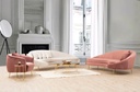 Chic Home Else 3-istuttava sohva, kaareva 255x120 cm L, roosa