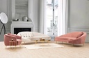 Chic Home Else 3-istuttava sohva, kaareva 255x120 cm L, roosa