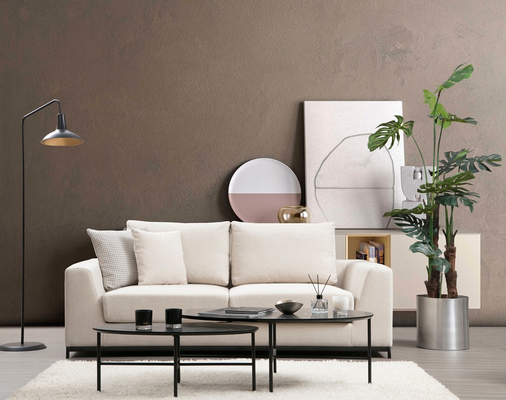 Chic Home Leeni 2-istuttava sohva 201 cm, valkoinen