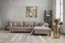 Chic Home Kaarina Pellava kulmasohva divaanilla 258x181 cm R, beige