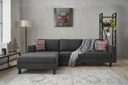 Chic Home Kaarina Pellava kulmasohva divaanilla 258x181 cm L, antrasiitti