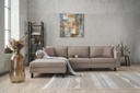 Chic Home Kaarina Pellava kulmasohva divaanilla 258x181 cm L, beige