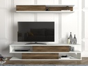 Chic Home Matlleena TV-taso 180 cm + mediahylly 150 cm, valkoinen/ruskea