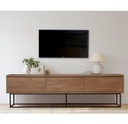 Chic Home Milla TV-taso 180 cm , tummanruskea/musta