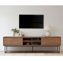 Chic Home Ronja TV-taso 180 cm, tummanruskea/musta