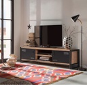 Chic Home Crista TV-taso 180 cm, ruskea/musta