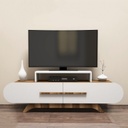 Chic Home Rosaliina TV-taso 145 cm, ruskea/valkoinen