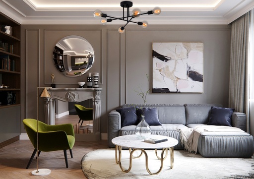 [8681875546118] Chic Home Kukka kattovalaisin 64x64 cm, musta