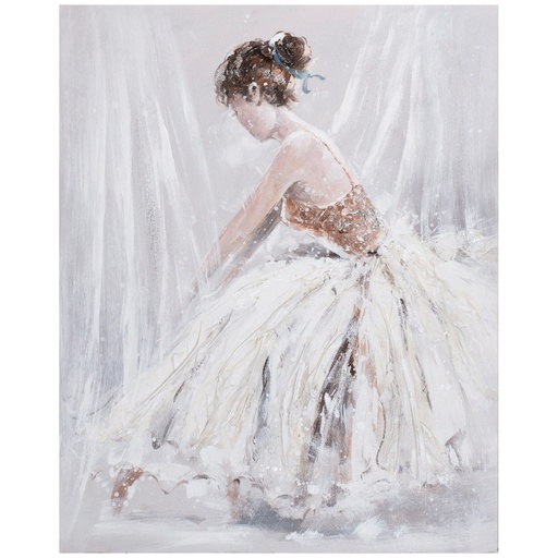 [4741243840935] Öljymaalaus “Nainen valkoisessa mekossa” 80x100cm, puukehyksellä
