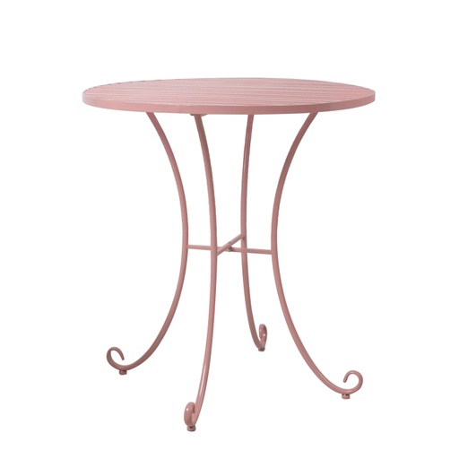 [4741243400627] Pöytä ROSY pyöreä 70cm, takorautarunko, pinkki