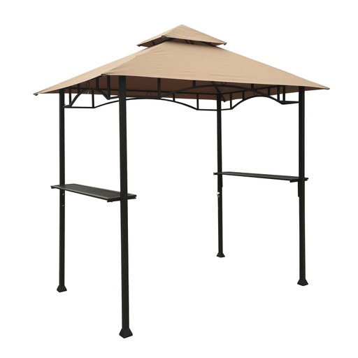 [4741243193475] Paviljonki BBQ 4x1,5m, beige/tummanruskea