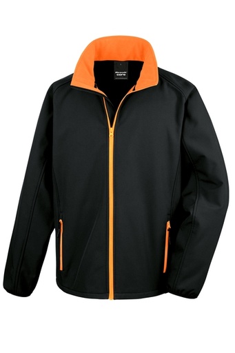 [5055192353231] Result Miesten Core softshell-takki, musta/oranssi XXL
