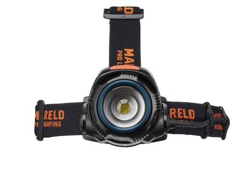 [7325920048127] Mareld Halo 1200RE Otsalamppu, ladattava hybridi IP64, musta/oranssi