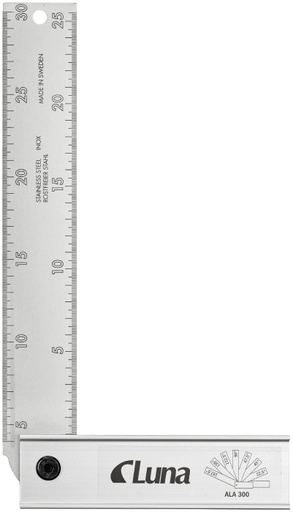 [7311662232351] Luna Tools Säädettävä suorakulma 30cm, alumiinia