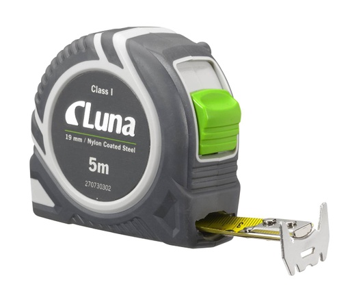 Luna Tools LPL Mittanauha terästä 5m, toleranssi 1lk, magneettinen, Push Lock, ABS-kotelo