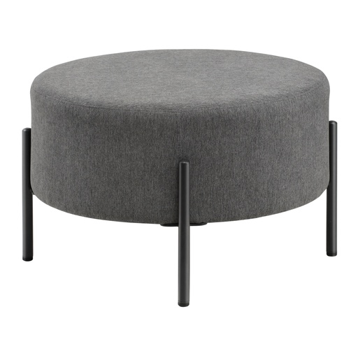 [6417783165439] Chic Home Collection Rahi kangasverhoilulla, pyöreä Ø75cm, tummanharmaa 