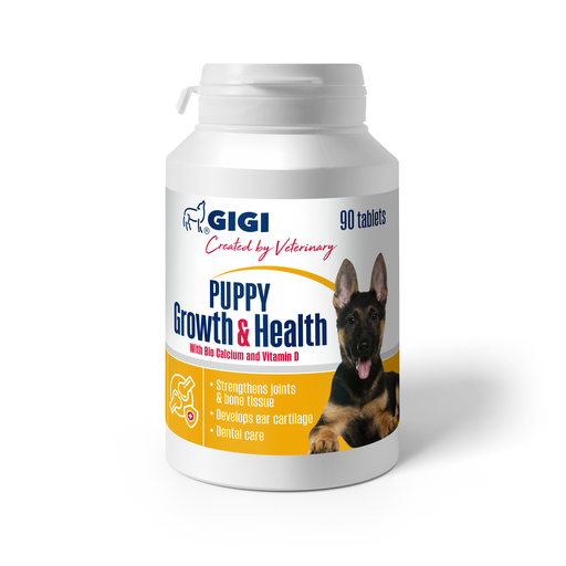 [4751008430172] GIGI Puppy Growth &amp; Health luu- ja nivelravinne pennulle 90 tablettia