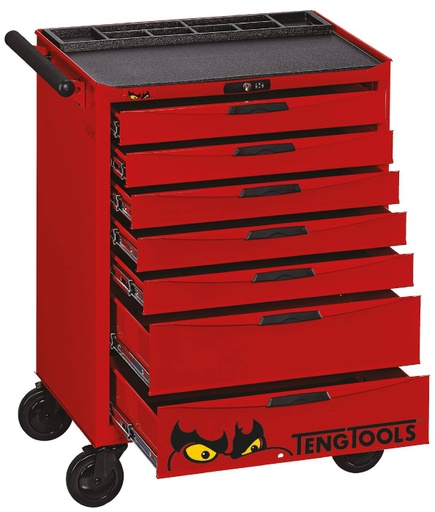 Teng Tools asennusvaunu 7ltk lukolla, ABS-kansi TCW907X