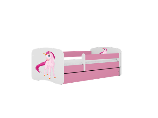 [5903282039377] Babydreams lastensänky 160x80cm säilytyslaatikolla - Yksisarvinen, vaaleanpunainen