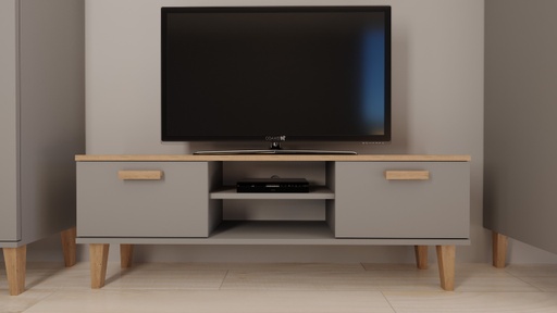 Kocot Denver TV-taso 120cm, harmaa/beige