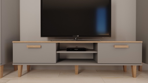 Kocot Denver TV-taso 160cm, harmaa/beige