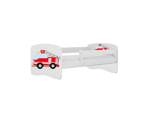 [5903271927180] Babydreams lastensänky 180x80cm runko ilman säilytyslaatikkoa - Paloauto, valkoinen