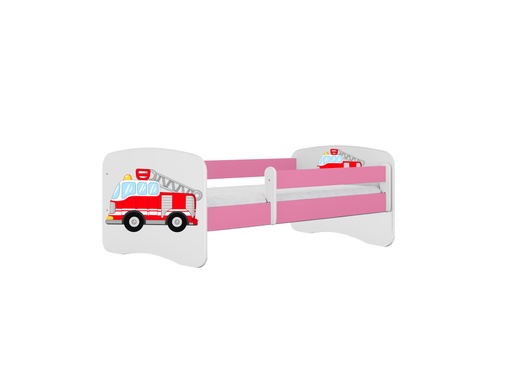 Babydreams lastensänky 140x70cm runko ilman säilytyslaatikkoa - Paloauto, vaaleanpunainen