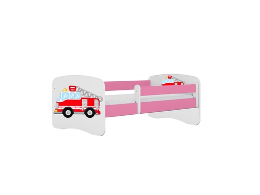 [5903271990856] Babydreams lastensänky 140x70cm runko ilman säilytyslaatikkoa - Paloauto, vaaleanpunainen