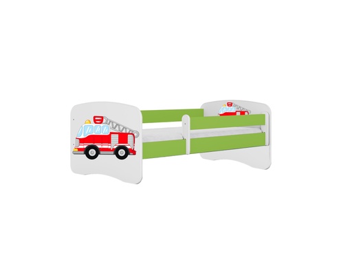 [5903282038943] Babydreams lastensänky 140x70cm runko ilman säilytyslaatikkoa - Paloauto, vihreä