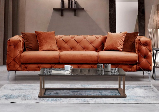 Chic Home Aino 3-istuttava sohva 237 cm, oranssi