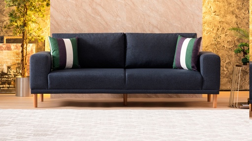 Chic Home Fransiina 3-istuttava sohva 220 cm, tummansininen