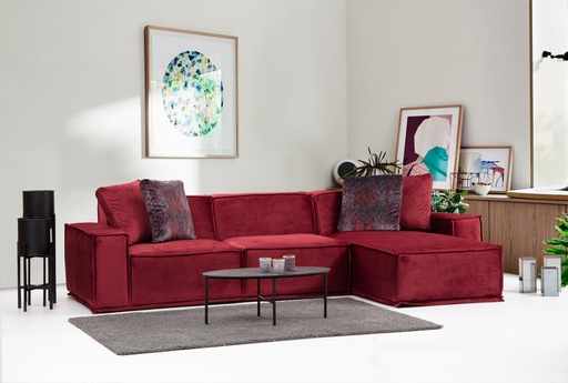 Chic Home Lea kulmasohva divaanilla 170x300 cm L, punainen