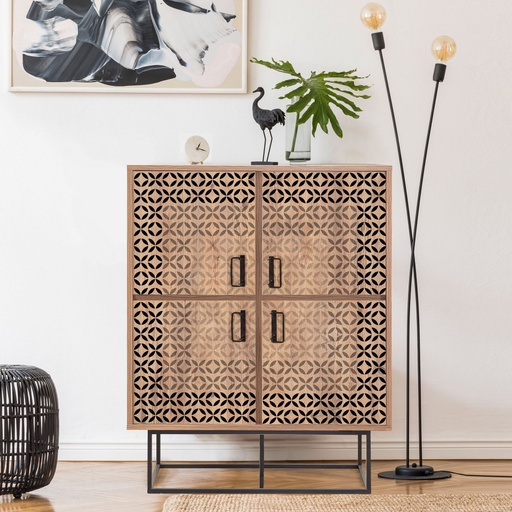 Chic Home Katriina senkki 93x36xK115 cm, ruskea/musta