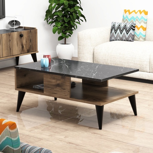 [8681875808483] Chic Home Lilli sohvapöytä 90x54xK40 cm, musta/ruskea