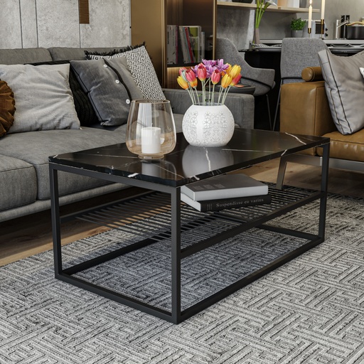 [8682870704374] Chic Home Aliisa sohvapöytä 95x55xK43 cm, musta