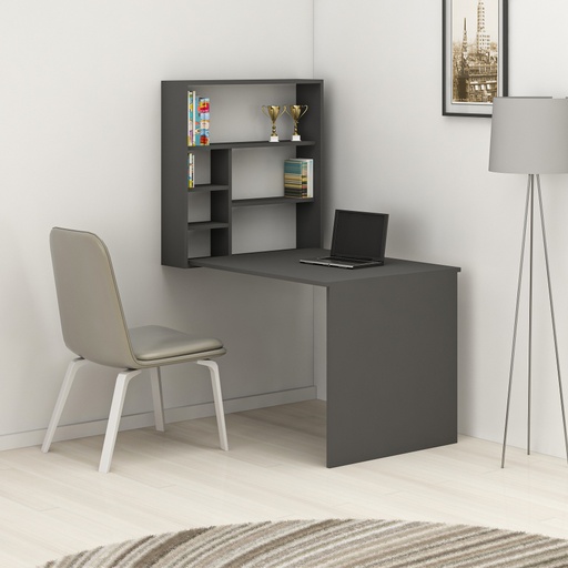 [8682870101340] Chic Home Selma taittopöytä säilytystilalla 63x16xK80 cm, harmaa