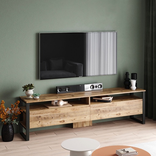 Chic Home Maarit TV-taso 180 cm, ruskea/musta