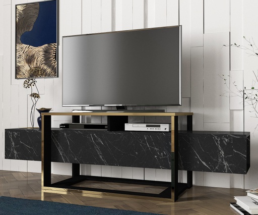 Chic Home Alika TV-taso 160 cm, musta/kulta