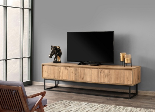 Chic Home Tiina TV-taso laatikoilla 180 cm, ruskea/musta