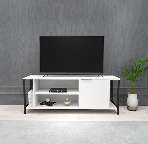 Chic Home Bonita TV-taso 120 cm, valkoinen/musta