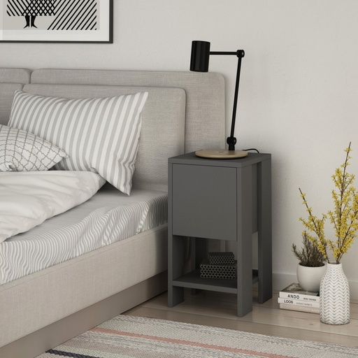 [8681875205510] Chic Home Elma yöpöytä L30xS30xK55 cm, antrasiitti