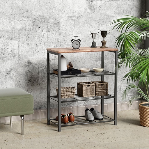 [8683342806312] Chic Home Onni kenkäkaappi 60x25xK66 cm, vaaleanruskea/harmaa